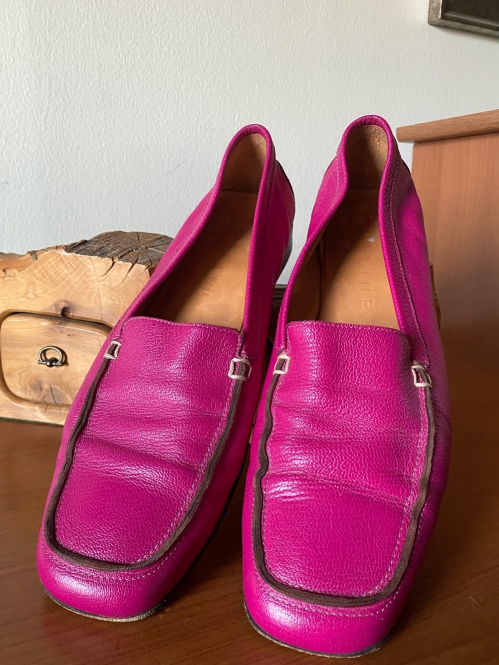 Vintage Celine Pink Leather Loafers - Picture 3 of 9